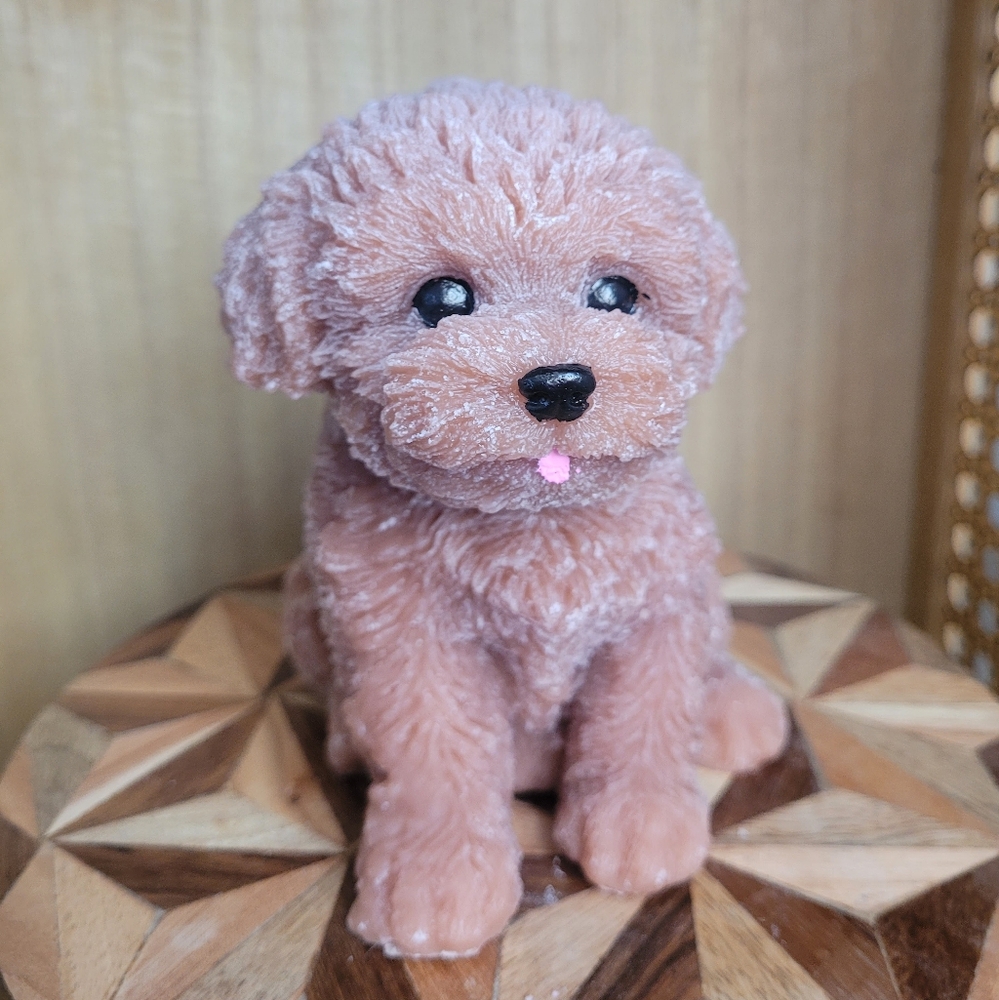 Teddy puppy candle